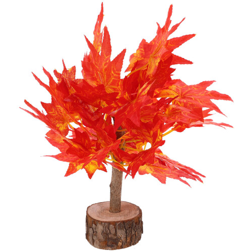 4 Pezzi Bonsai Acero Artificiale Albero Autunnale 2