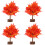 4 Pezzi Bonsai Acero Artificiale Albero Autunnale 7