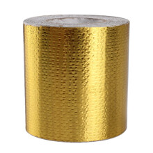 Glass Fiber Heat Shield Reflective Tape Thermal Barrier Car Intake Pipe Engine Bay Gold 5mx5cm Heat Reflective Adhesive