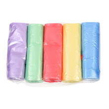 125Pcs Pe Plastic Small Garbage Bags Colorful for Bedroom Bathroom Use