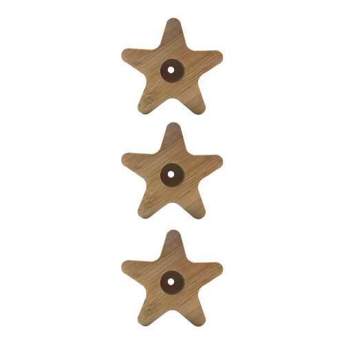 3Stk Holz Zahnputzhalter Pentagram Design Bad Organizer