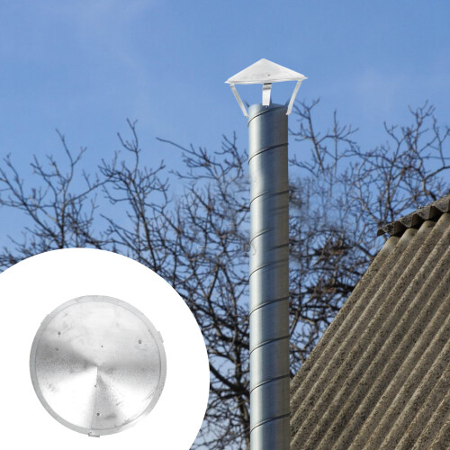 Practical Iron Chimney Cover Weatherproof Exhaust Pipe Rain Cap 2