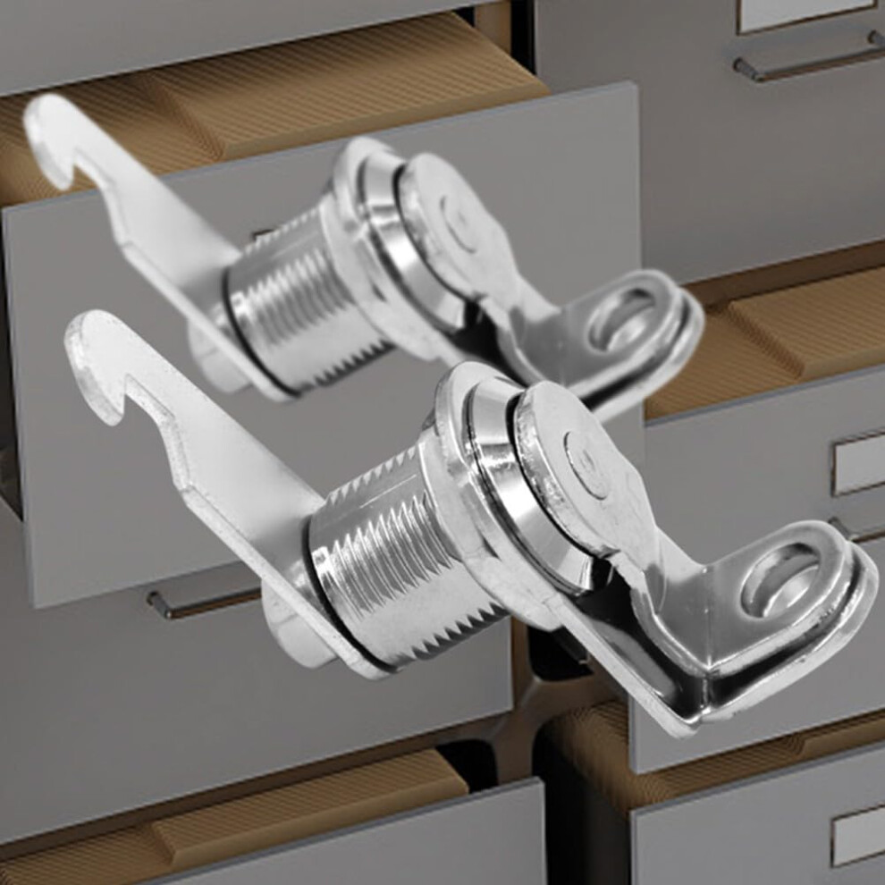 Zinc Alloy Padlockable Cam Lock For File Cabinets, Lockers, Mailboxes, Toolboxes, Silver, 16Mm-30Mm 9084446429046