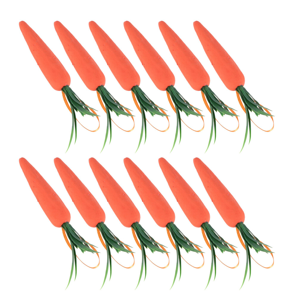 12 Sztuk Dekoracji Wielkanocnych Symulowane Mini Marchewki Wisiorki-image