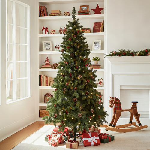 Living And Home 6FT/1.8M Artificial Christmas Tree with Foldable Metal Stand 1