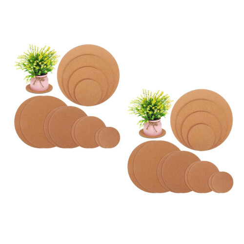 24 Pcs Base Redonda De Cortiça Para E Descanso De 1