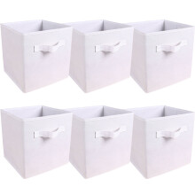 6PCS Foldable Storage Collapsible Box Home White