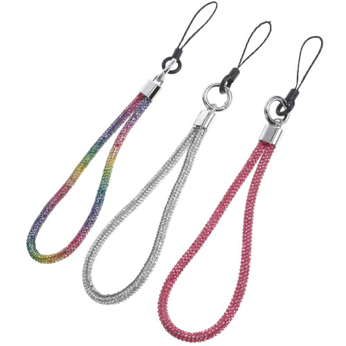 3Pcs Pulseira De Strass, Cordão Para Smartphone E Crachá