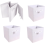 AINPECCA 6PCS Foldable Storage Collapsible Box Home White 6