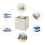 AINPECCA 6PCS Foldable Storage Collapsible Box Home White 8