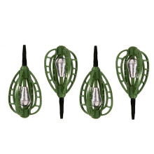 Spring Sinker Carp Fishing Feeder 4-Piece Set Method Swim Feeders Carp Tackle Tool Pesca Iscas