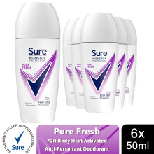 (Buy 6 - Pure Fresh) Sure Women Antiperspirant Deodorant - 50ml