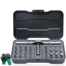 24 in 1 DIY Screwdriver Magnetic Ratchet Screwdriver Set With Detachable T-Handle, 24-Piece Repair Tool Kit
