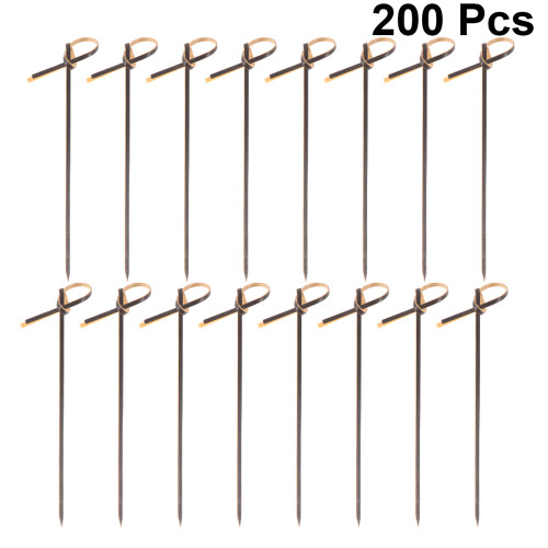 200 Unidades 12 Cm Bambú Negro Gruesos Para 2