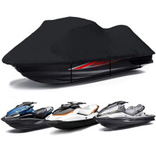 Jet Ski Cover 210D Heavy-Duty Waterproof Marine Grade UV Resistant PWC Cover Fits Personal Watercraft 136-145