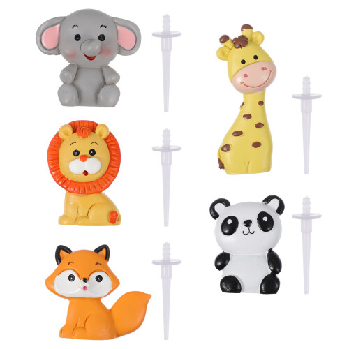 5St Assortiment Dieren Cake Inserts Voor Feest En Babyshower