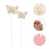 15St Cake Topper Papieren Versiering Voor 4