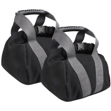 Fitness Sandbags 2-Piece Set Non-Slip Handle Refillable Canvas Soft Sand Kettlebell Bag For Home Training Yoga Workout