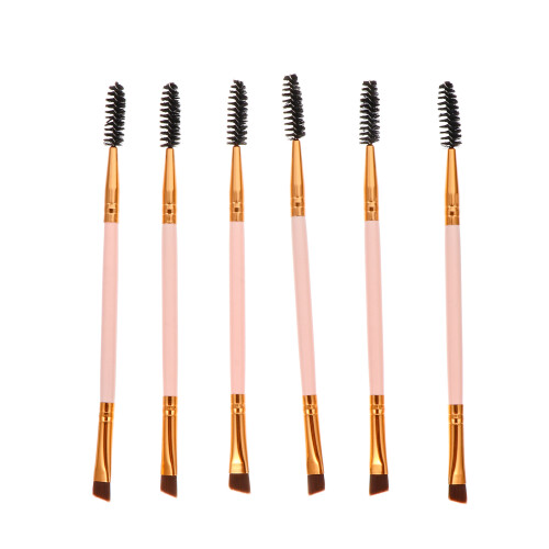 6 Pièces Pinceaux À Sourcils Inclinés Et Spoolie Pour 1