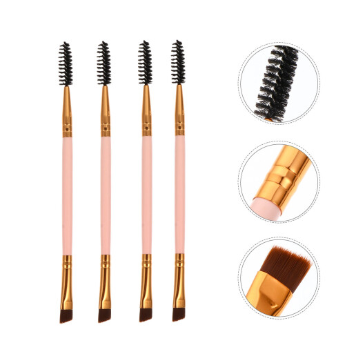 6 Pièces Pinceaux À Sourcils Inclinés Et Spoolie Pour 2