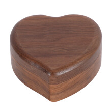 Hartvormige Mechanische Muziekdoos Walnoot Hout Decoratie