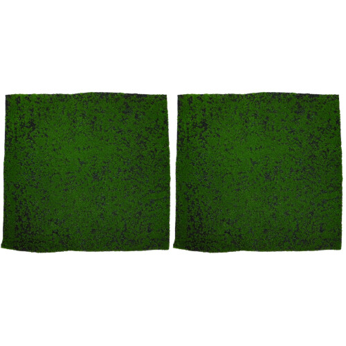2 Pezzi Tappeto Quadrato in Artificiale Realistico 1