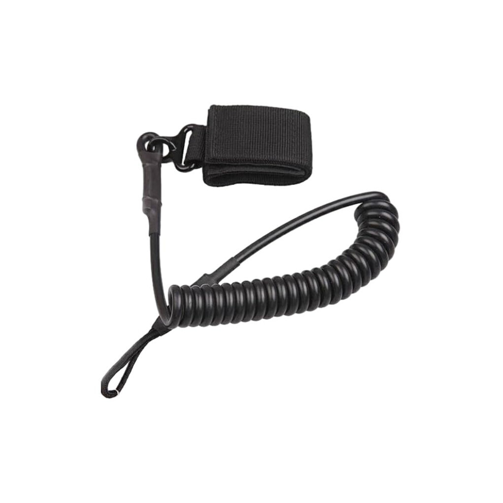 Go Anti-Lost Military Spring Safety Strap Durable Adjustable Nylon Black 9393856353620