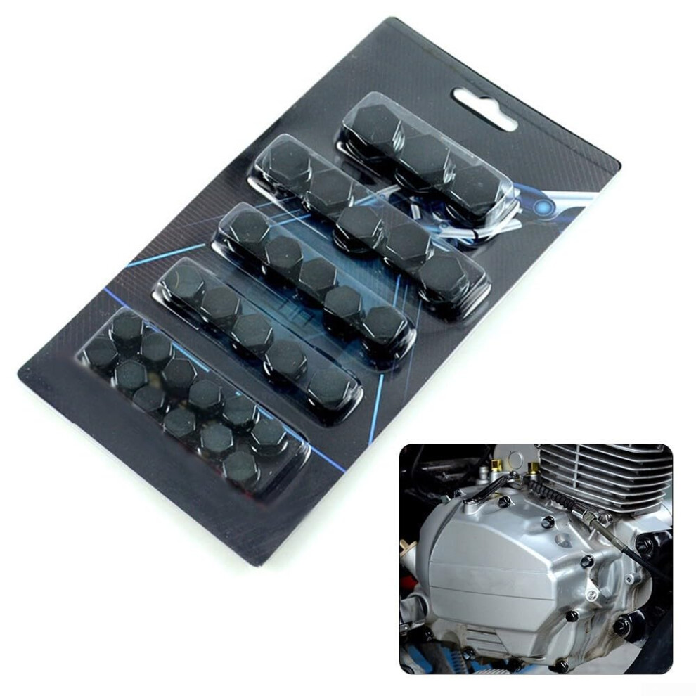 30Pc Motorcycle Screw Nut Bolt Cover Set For Honda Models Long-Lasting Durable Hardware Kit 9084446430899