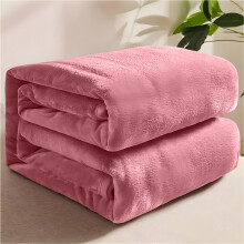 (Pink, Double) 220GSM Lightweight Summer Blankets | Faux Fur Fleece Blanket Designed for Travel & Outdoor Blankets