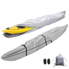 420D Thicken and Durable Oxford Kayak Cover 16FT Heavy Duty Waterproof UV Protection Anti-Dust Canoe Boat Cover