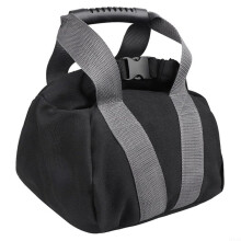 Adjustable Canvas Training Sandbag Weightlifting Exercise Bag, Home Gym Fitness Equipment, 25x25.5x17 cm, Black