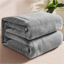 (Silver, King) FAUX FUR BLANKET FLEECE THICK BED THROW SOFA MINK TRAVEL BLANKET