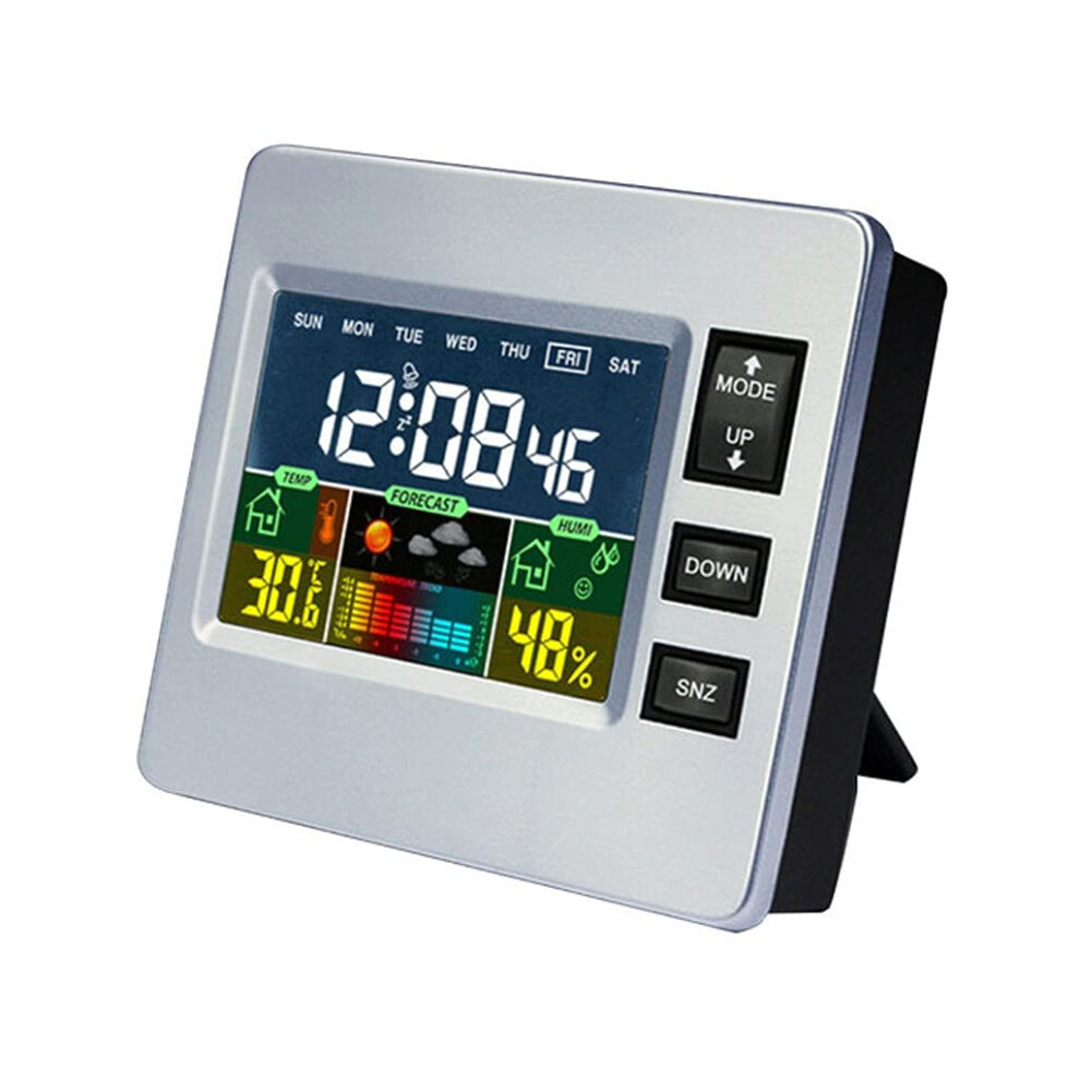 Voice Control Weather Station Lcd Color Screen Digital Thermometer Humidity Snooze Clock Sunrise Sunset Calendar Week 9016109425638