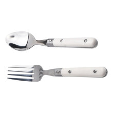 Kit 2pcs Boys and Girls Fork Set Utensils Plastic Stainless Steel Cutlery for Boys and Girls, Kids Fork Set