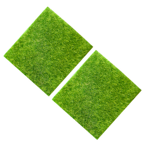 2 Unidades Micro Paisaje Césped Artificial Decoración