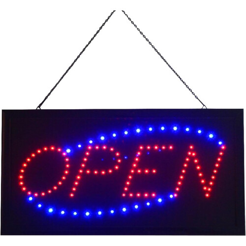 Large Bright LED OPEN WELCOME Flashing Shop Sign