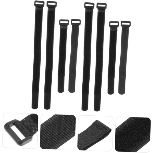 Wheel Straps 12-Piece Multi-Functional Cinch Straps, Adjustable Hook-and-Loop Fastening for Mountain Bikes, Tire Stability 1