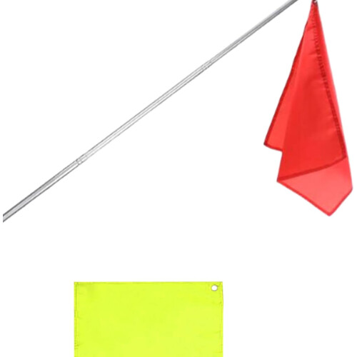 Horse Training Flag 1.2M Telescopic Handheld Flagpole High Visibility Replacement Yellow Red Flags 1