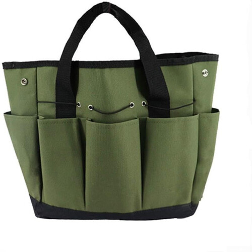 Gardening Tool Organizer Bag Spacious Design With Multiple Pockets For Easy Access Black 2