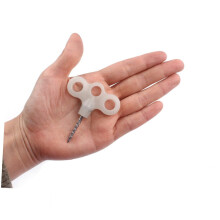 Tent Screw Pegs 10-Pack Stainless Steel Night Glow High-Strength Three-Eyed Stakes For Camping, Deck Nails, Hiking, Climbing