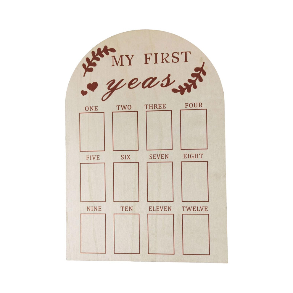 Photo Display Board 12 Months Picture Frame For Newborn First Year Milestones, Nursery Decor, Willow Branches Design