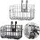 Folding Bicycle Basket With Hook For Front Handlebar Or Rear Seat, Iron Frame, Mountain And Other Bikes, Thin Black 5