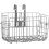 Folding Bicycle Basket With Hook For Front Handlebar Or Rear Seat, Iron Frame, Mountain And Other Bikes, Thin Black 3