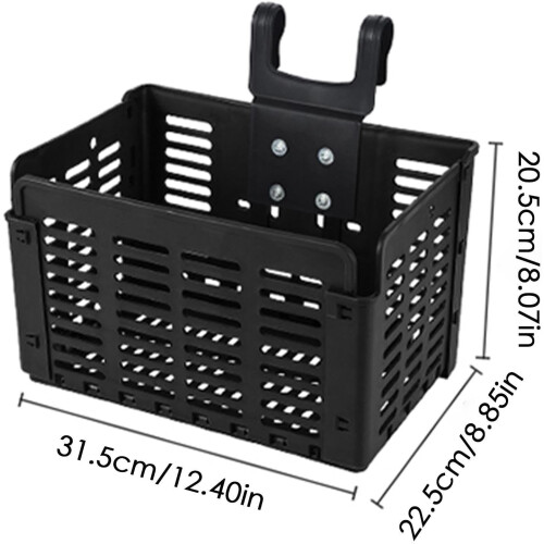 Bicycle Basket Front Door Foldable Detachable Handlebar Storage Organizer Commuting Front-Mount Basket Space Capacity 2
