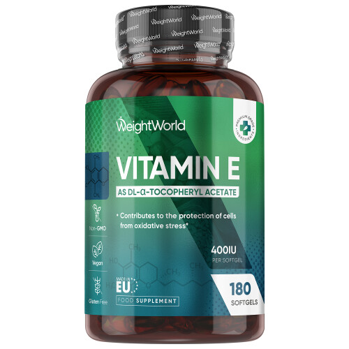 WeightWorld Vitamin E Capsules 400IU |180 Softgels