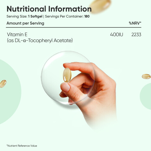 WeightWorld Vitamin E Capsules 400IU |180 Softgels 2
