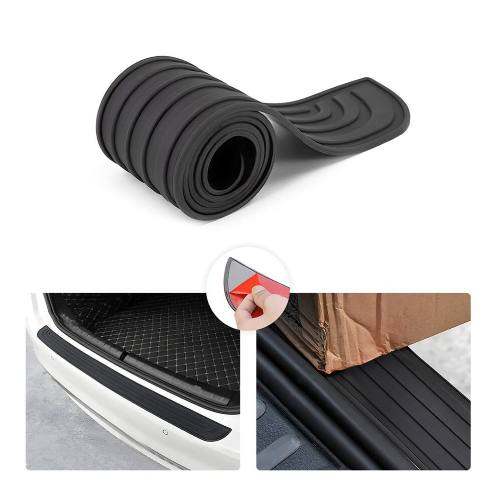 (black, 9x104 cm) Enhanced PVC Soft Rubber Anti-Collion Strip AssortedColor Anti-image-OPC-PM8NZW8-NEW