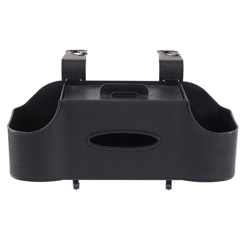 (black) Car Seat Back Storage Box Convenient Storage Solution With Buckle