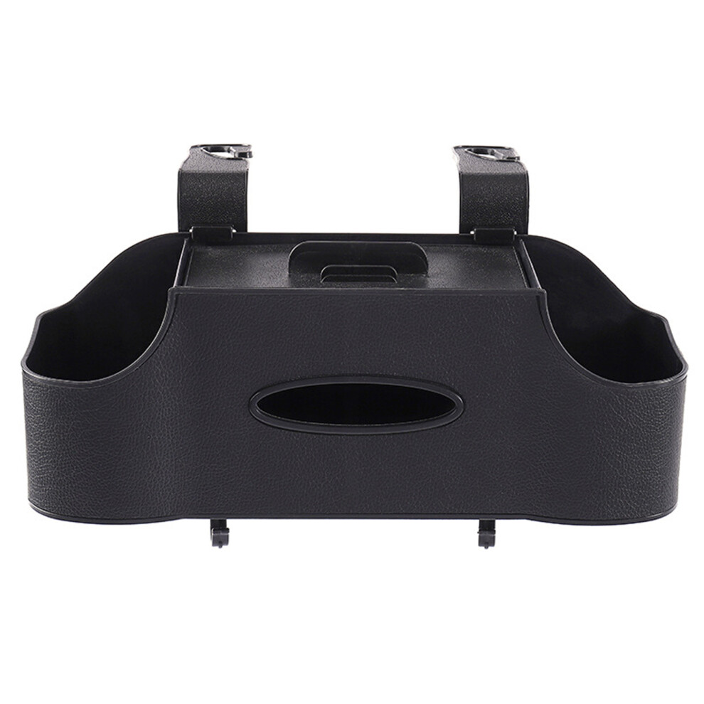 (Black) Car Seat Back Storage Box Convenient Storage Solution With Buckle Black 6489753819024