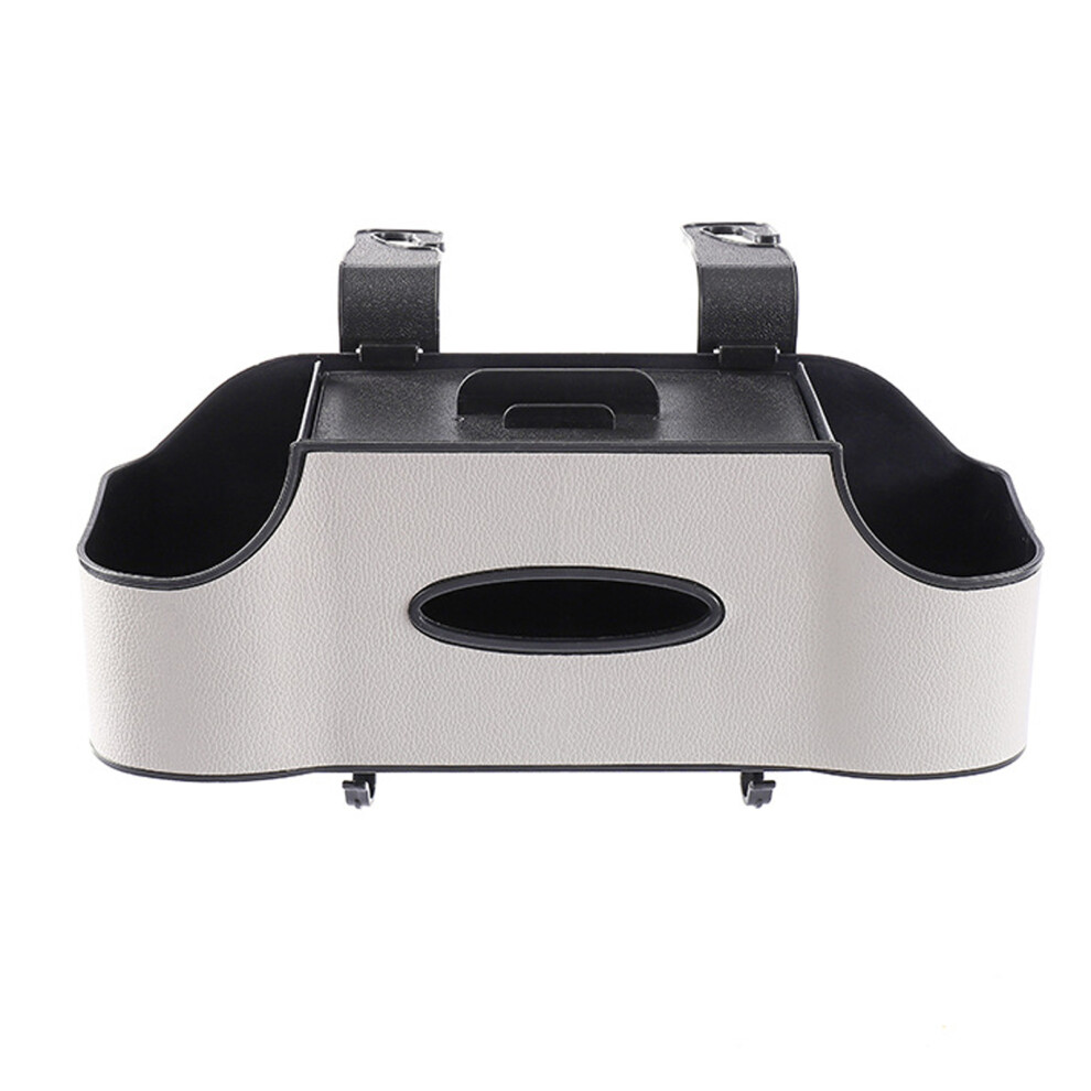 (White) Car Seat Back Storage Box Convenient Storage Solution With Buckle White 6489753819055